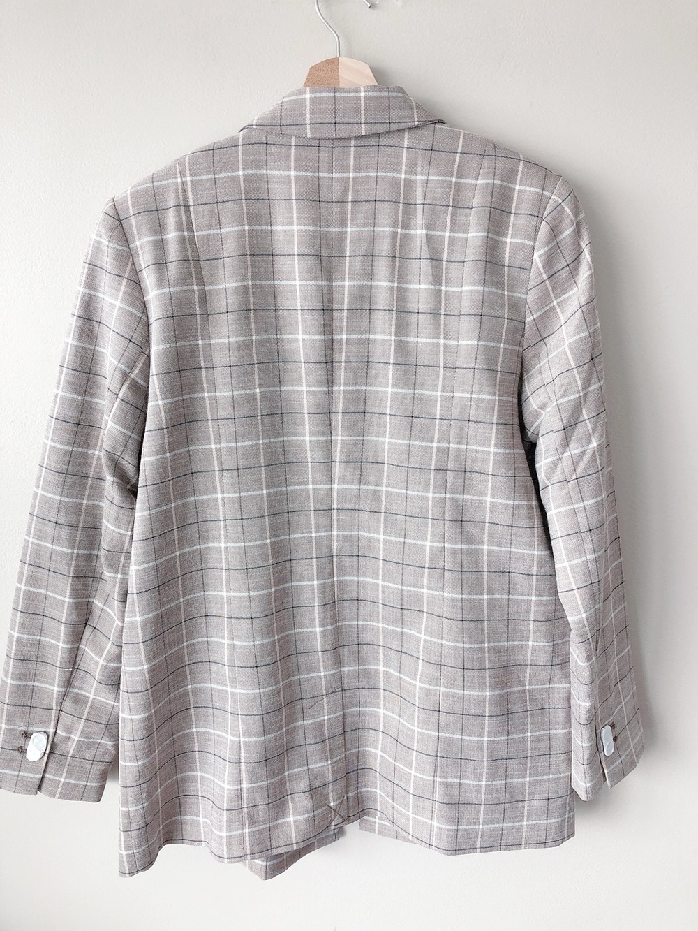 Reitman blazer size 10 women’s jacket plaid taupe - Picture 3 of 14